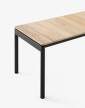 lavice-Ville AV28 Bench, warm black / teak