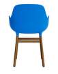 zidle-Form Armchair Walnut, bright blue