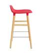 stolicka-Form Bar Chair 65 cm Oak, bright red