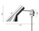 Nástěnná lampa AJ, stainless steel polished