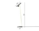 Stojací lampa AJ, warm grey/brass