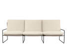 Outdorová sofa Desert 3-seater, black/off-white