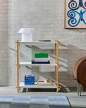 Policový systém Woody Column Low, almond white