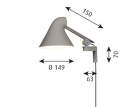 Nástěnná lampa NJP Short