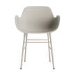 Židle Form s područkami, light grey/steel