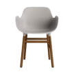 Židle Form s područkami, warm grey/walnut