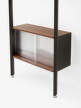 Policová sestava Rombe se skříňkou, anthracite/lacquered walnut