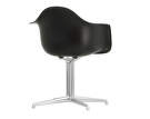 Židle Eames DAL, deep black/polished aluminium
