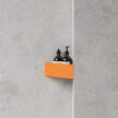 Rohová koupelnová polička Bath Shelf Corner, orange