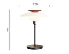 Přenosná lampa PH 80, chrome plated