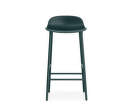 Barová stolička Form, zelená/oceľ, 75 cm
