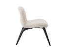 Goose Lounge Chair Black, Sheepskin Off white