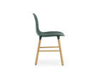 Židle Form, zelená/dub