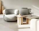 stolek Edge Coffee Table, travertine