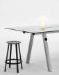 stul-Boa Table 280x110x75 cm, metallic grey / glass