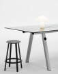 stul-Boa Table 280x110x75 cm, metallic grey / glass