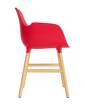 zidle-Form Armchair Oak, bright red