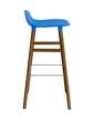 stolicka-Form Bar Chair 75 cm Walnut, bright blue