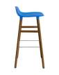 stolicka-Form Bar Chair 75 cm Walnut, bright blue
