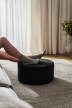 Pouf Folk Low, black tie wool