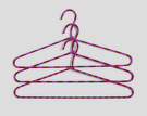 Ramínko Cord Hanger Stripe, fuchsia, set 3ks
