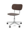 Kancelářská židle Co Task Chair, polished aluminium/dark oak