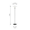 Stojací lampa PH 3½-2½, high lustre chrome plated