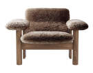 Křeslo Brasilia Low Back, Sheepskin sahara/walnut
