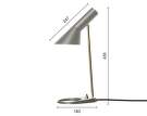 Stolní lampa AJ Mini, warm grey/brass