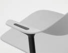 Kancelářská židle Mynt Plastic s kolečky, grey/black
