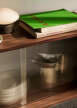 Policová sestava Rombe se skříňkou, anthracite/lacquered walnut