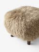 Pouf Little Petra ATD1, walnut/sheepskin Honey-1