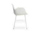 Židle Form s područkami, bílá/ocel