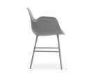 Židle Form s područkami, šedá/ocel