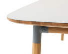 Stůl Form 95x200 cm, bílá/dub
