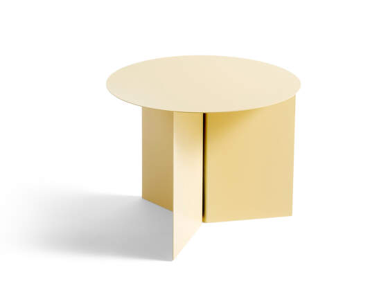 HAY Stolek Slit Round Side, light yellow