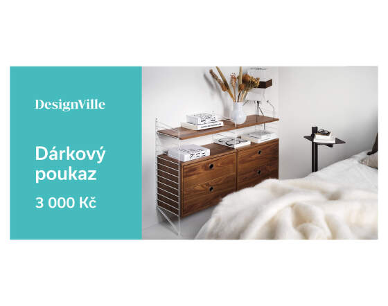 DesignVille Elektronický dárkový poukaz v hodnotě 3000 Kč