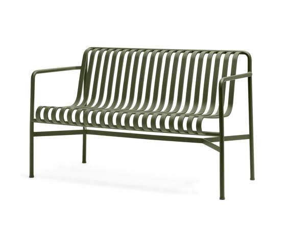 HAY Lavička Palissade Dining Bench, olive