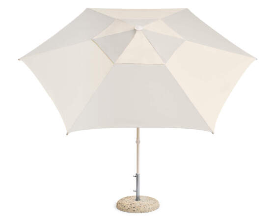 HAY Slunečník Terrazza Hexagon, off-white and grey