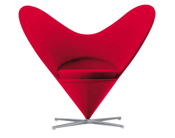 Vitra Křeslo Heart Cone Chair, Tonus red