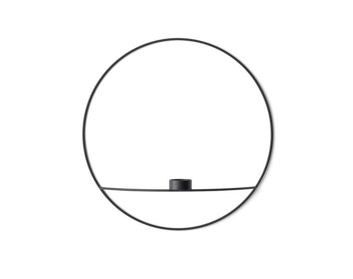 Nástěnný svícen POV Circle Tealight Candleholder L, black