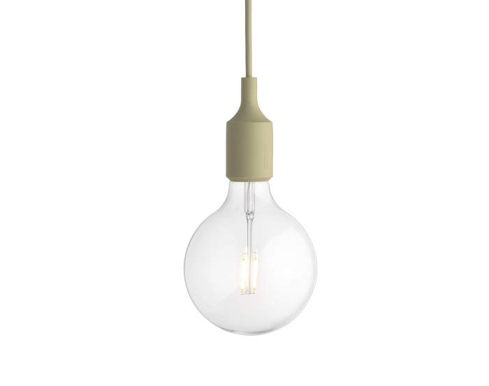 Závěsná LED lampa E27, beige green
