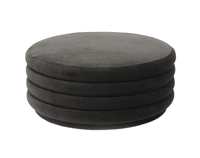 Pouf Round large, dark grey