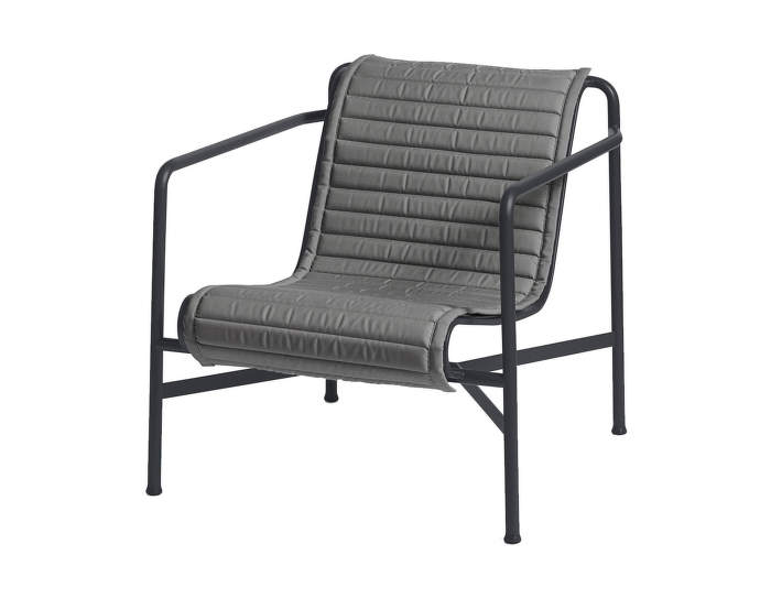 Palissade Lounge Chair Low quilted cushion, anthracite