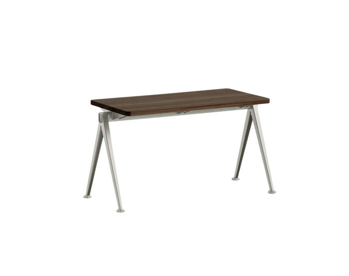 Pyramid Bench 11 85 cm, beige powder coated steel / smoked solid oak