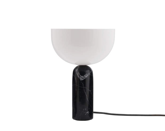 Kizu Table Lamp, Small, Black Marble w. White Acrylic