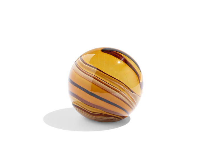 Glass Paperweight, amber