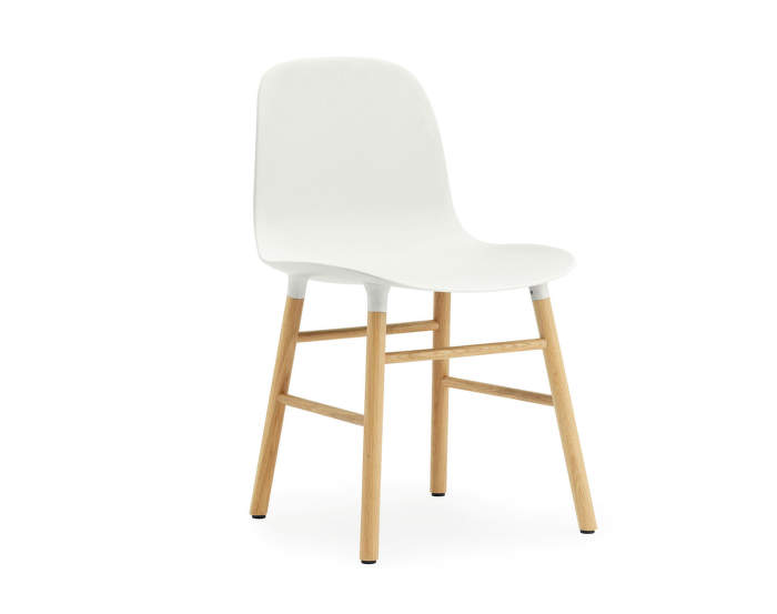 Židle Form, bílá/dub