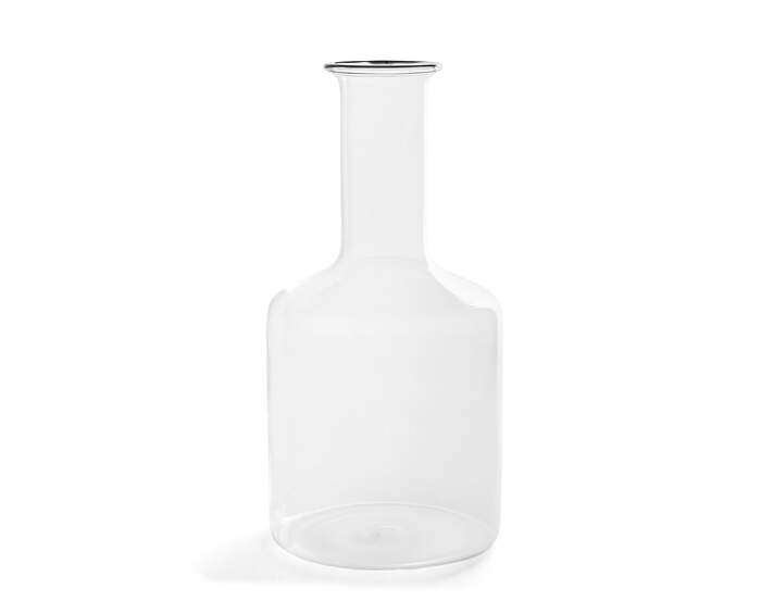 Rim Carafe, clear w. black rim