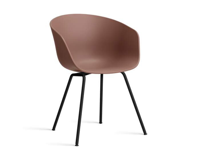 zidle-AAC 26 Chair Black Steel, soft brick